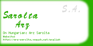 sarolta arz business card